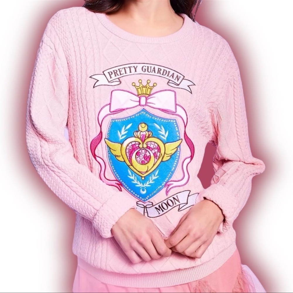 Pretty Guardian Sailor Moon Crisis Moon Compact Crest Knit Sweater